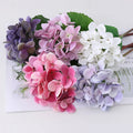 O-X572 Wholesale Real Touch Hydrangea Flowers White Pink Hydrangeas Flowers Artificial Wedding Cheap Artificial Hydrangeas Bulk