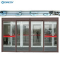 Oredy Modern Commercial Automatic Sliding Glass Door System Sensor Operated Brushless Motor Aluminum Material School Use Sound