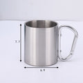 FX Factory Hot Sale Sports Stainless Steel Sublimation Coffee Mug with Carabiner Bag Carry Climbing Use Drinking Cup