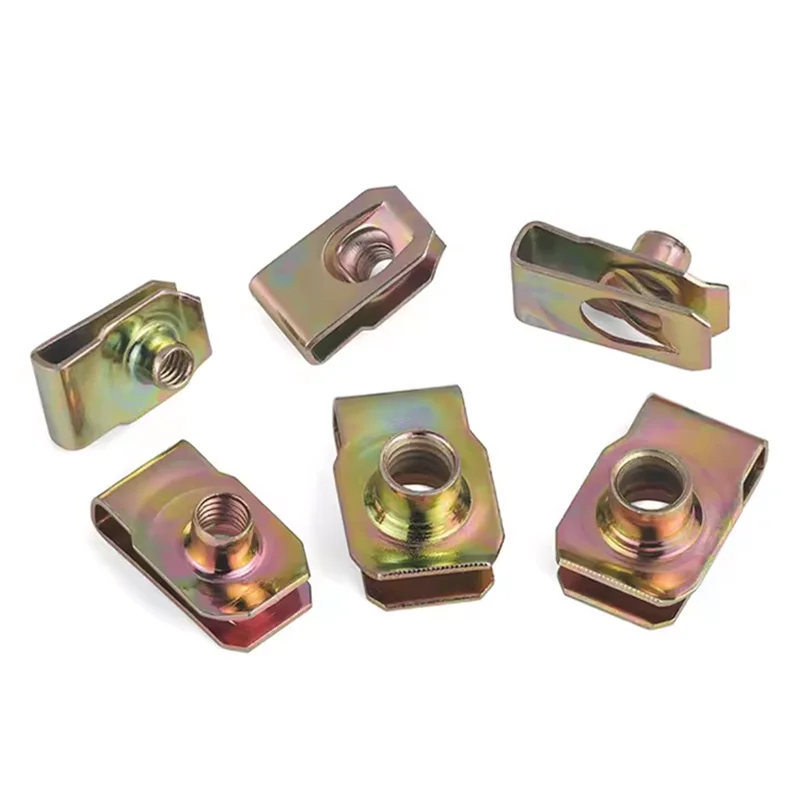 Metal Spring U Shaped Speed Clip Nuts Fasteners Black Reed Nut M2 M3 M4 M5 M6 Iron Carbon Steel Zinc Plated Clamp Nut