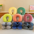 Sleep Convenient Travel Companion Comfortable Airplane Neck Support Quilted U-Shaped Memory Foam Travel Pillow