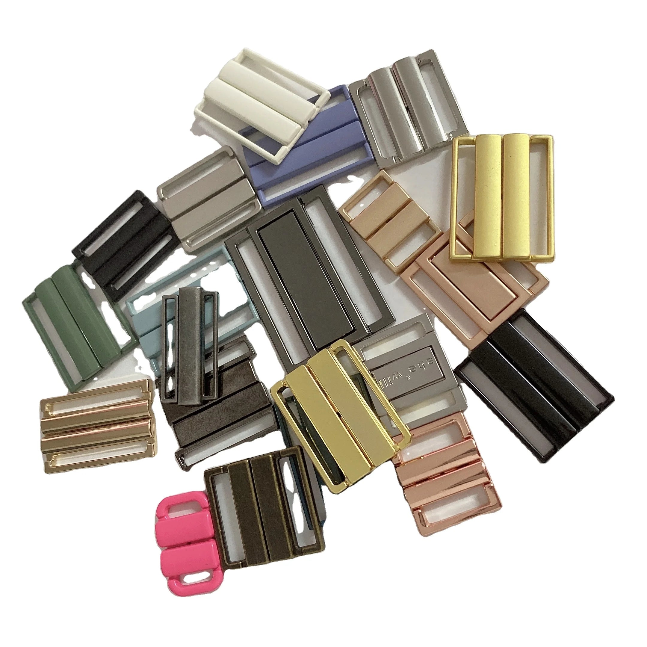 Custom Metal 20mm Front Closure Accessories Buckle Bikini for Garment