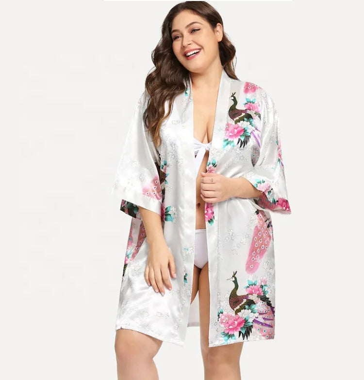 Wholesale Luxury Floral Bride Bridesmaid Robes Sleepwear Robe Plus Size Sleepwear