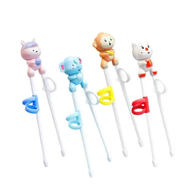 Baby Learning Training Chopsticks Cartoon Animal Beginner Chopstick Tableware Kids Eating Training Helper Baby Tools