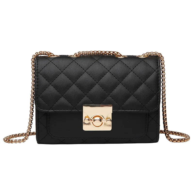 Two Colors New Trendy Buckle Shoulder Bag