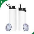 Sublimation Water Bottle 20 oz Double Wall Stainless Steel Straight Sublimation Blanks 20oz Tumbler With Straw Wholesale Bulk