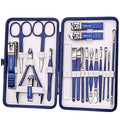 Logo Nail Clipper Manicure Set 19 PCS Pedicure Manicure Care Kit Stainless Steel Stripe Cuticle Nail Cutter Tools