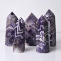 Natural Dream Amethyst Quartz Crystal Stone Big Chevron Point Towers Healing Craft for Sale