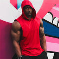 Custom Label Solid Color Running Training Muscle Gym Workout Fitness Wear Sleeveless Tank Top Men Fitted