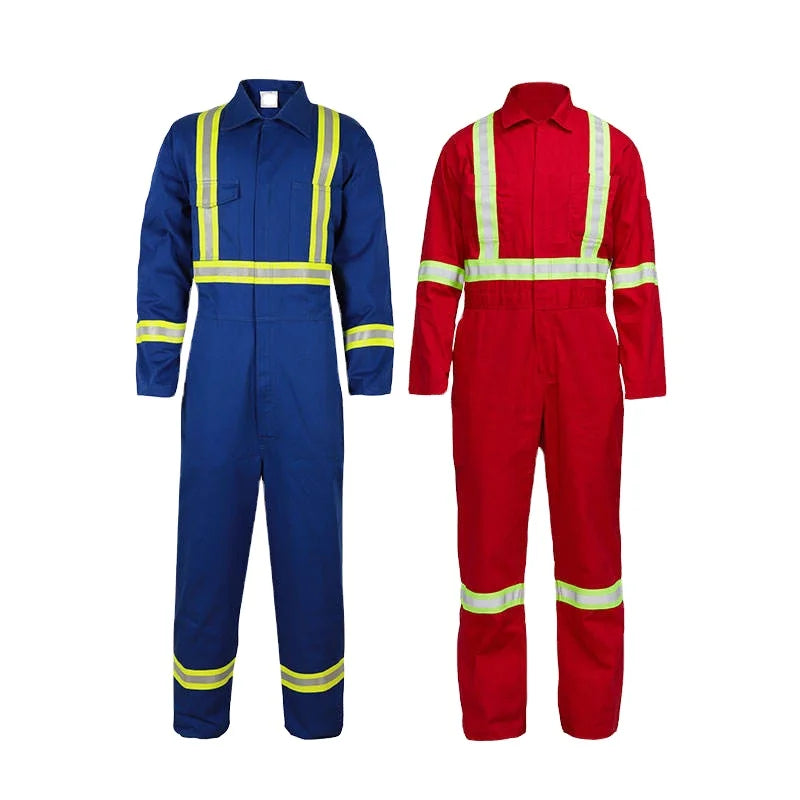 MAQVOB Reflective Fire Retardant Fireproof Coverall Construction Uniforms Workwear Flame Resistant Welder