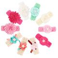 Soft Chiffon Flowers Breath Mesh Headbands for Baby Girls Infant Newborn and Toddlers Stretchable Stretch Headbands