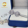 Shining Earrings for Women Pass Diamond test Snow Flake Design Moissanite Earrings  Iced Out Moissanite Earrings