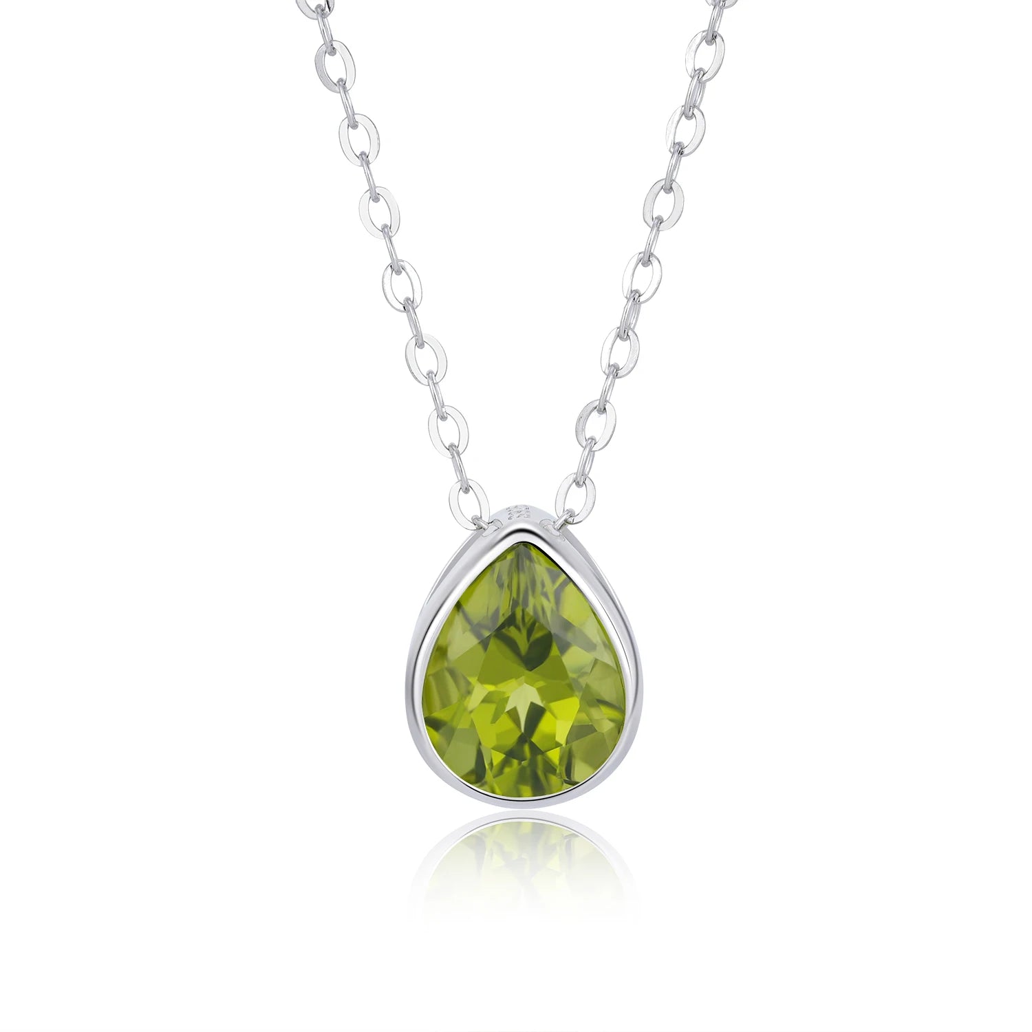 YBO Simple 925 Sterling Silver Water Drop Pendant for Women Natural Amethyst Gemstone Rhodium Plated Weddings Parties