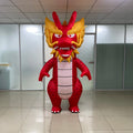 Festival Cartoon Customized Inflatable Dragon Mascot Exquisite Inflatable Walking Dragon Costume for Advertising