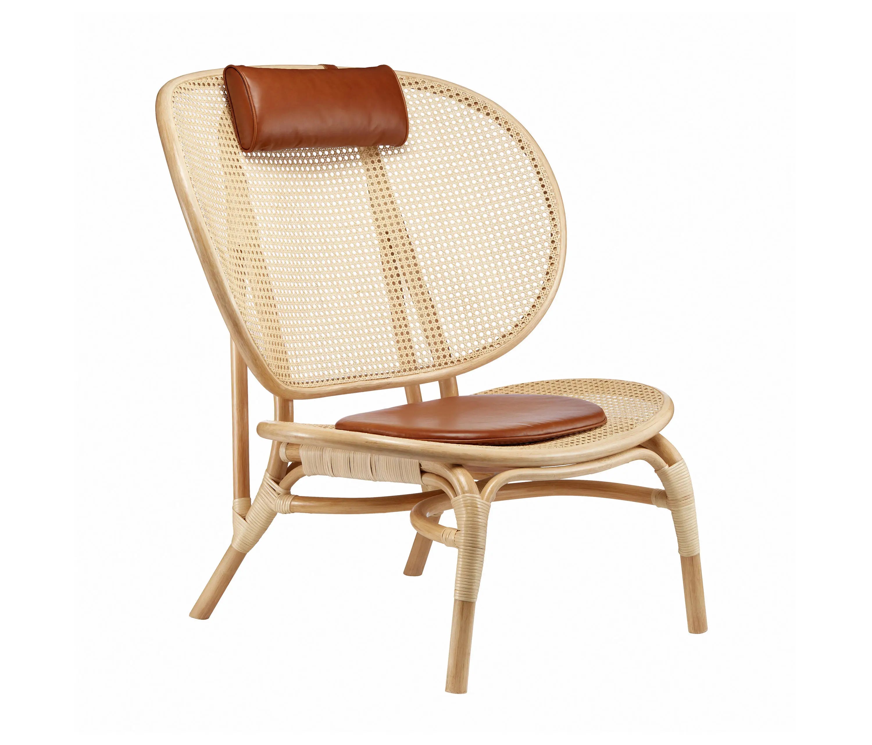 Nordic Moroccan Rattan Wicker Cane Bamboo Hotel Lounge Chairs