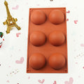 D-0006 DIY handmade chocolate bomb 6 cavity silicone semicircle circle molds chocolate bomb mold hot chocolate bombs