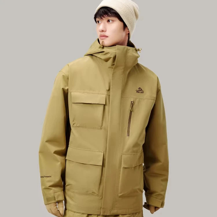Unisex 10000mm Waterproof Zipper Closure Three-in-One Outdoor Pelliot Polar Fleece Liner Casual Warm Coat Men Women XL Size PU