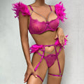 Ladies Private Label Sexy Feminina Hot Fashion Show Sheer 2 Piece Female Sexy Underwear Lingerie Cosplay Sets Lace Women