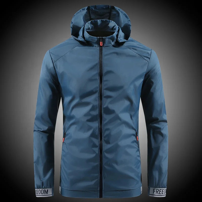 2023 Men's Sunscreen Jacket Men's Summer Ultra-Thin Uv Protection Breathable Air Conditioning Shirt Ice Silk Trend Print Jacket