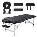 SW Beauty Bed Set Aluminium Frame Massage Table Portable Massage Bed Lightweight Height Adjustable Spa Bed 2 Section Folding