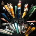 Kindfull Healing Crystal Natural Stone Fengshui Quartz Wands Amethyst Points Decor for Meditation