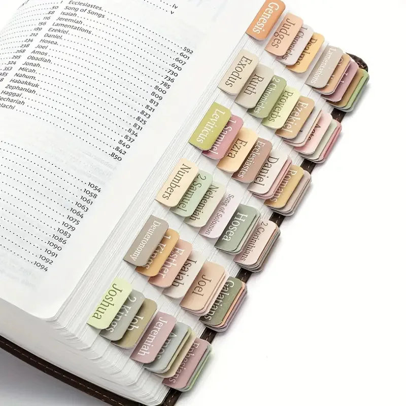 Bible Book Annotations PVC Index Tab Sticker Hang Tab Type Tabbladen  Onglet Coran for Christian