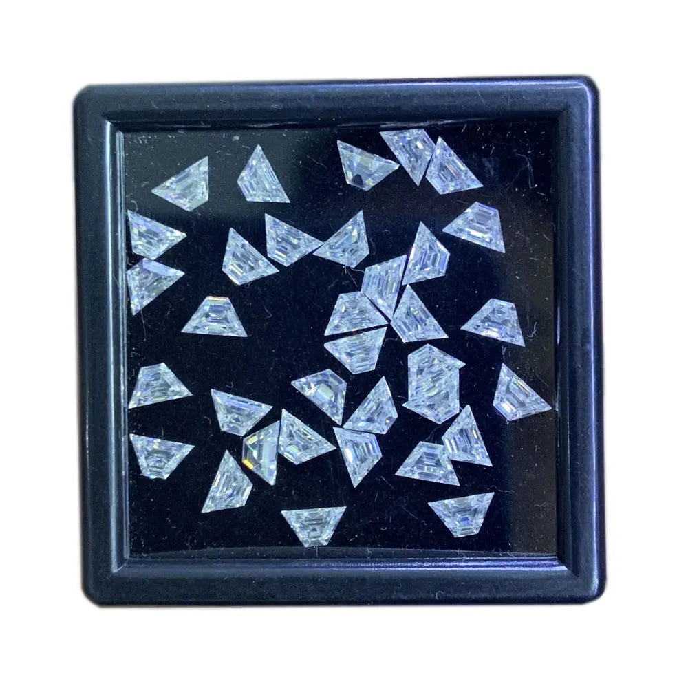 Super White D VVS1 Lab Created Synthetic 0.3 Carat Boat Shape Trapezoid Cut 5x3x2mm Moissanite Diamond for Earring