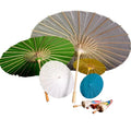 Japanese Style Bamboo Frame Paper Parasol Outdoor Wedding Favor Flower Umbrella Oil Paper Silk Parasol With Wooden Handle