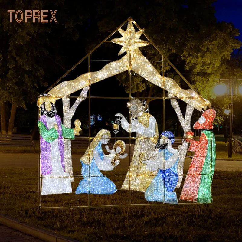 Outdoor Waterproof Moon Stars 2d Ramadan Themed Led Festive Decoration Lights