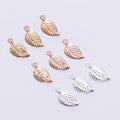 Fashion Leaf Pendant DIY CHARM .brass Material