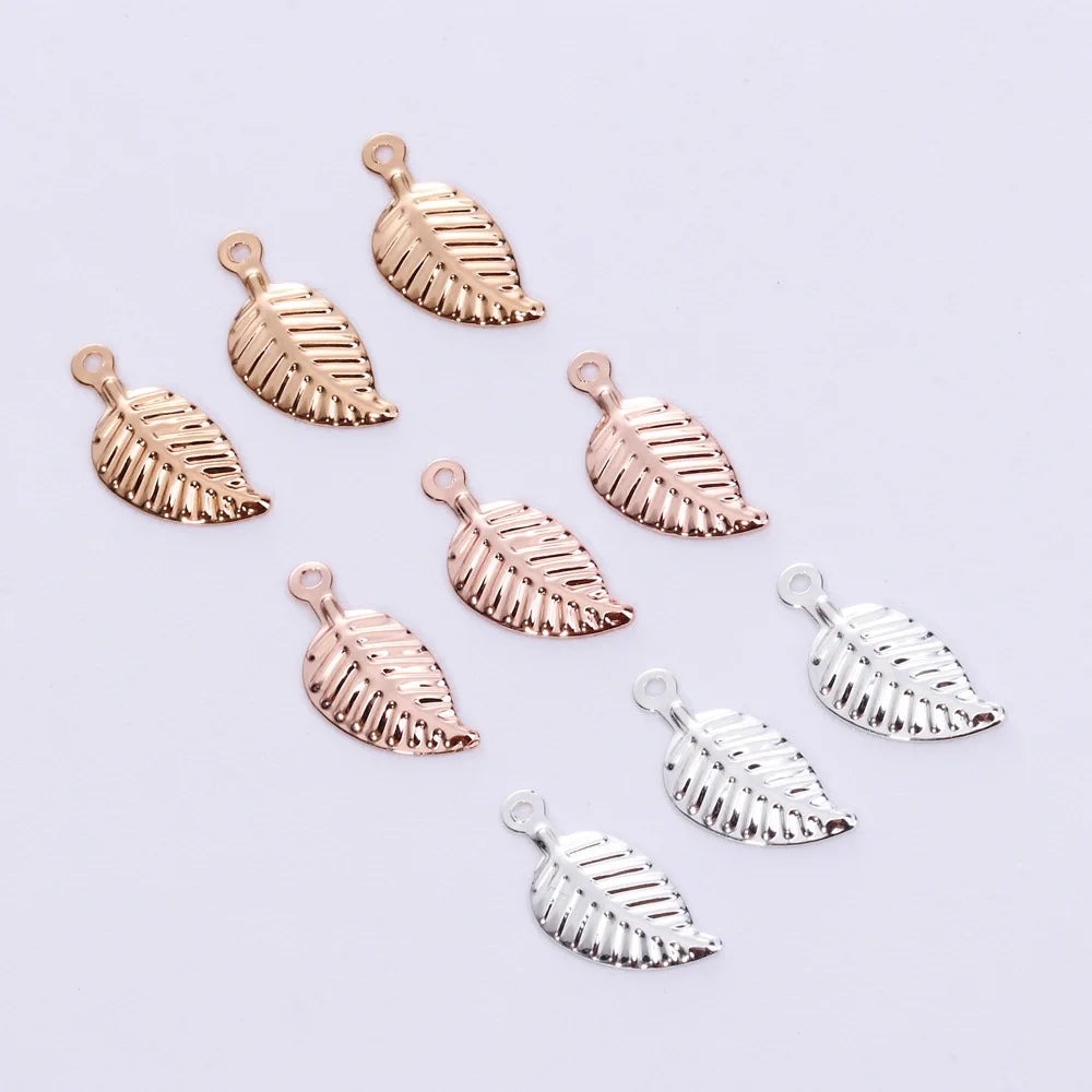 Fashion Leaf Pendant DIY CHARM .brass Material