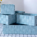 Home & Office Storage Nylon Woven Basket Set of Four Eco-Friendly File Organizer