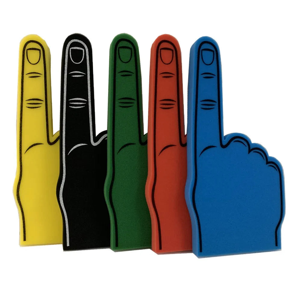 Sponge Foam Hands Cheering Hand Thumb Held Banner Promotional Cheering Sport OEM Customized Logo Style Foam Hand Finger