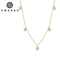 Best Selling 0.3ct 0.3 Carat 4mm Sterling Silver 925 D Color Round Cut Moissanite Necklace Charm Choker for Women