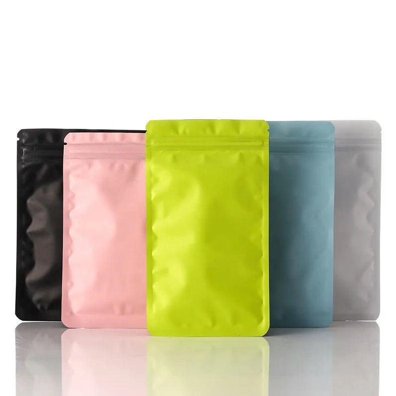 Wholesale Jewelry Earrings Small Zipper Bags Double Sided Waterproof Plastic Bags Colorful Resealable Poly Bags for Jewelry