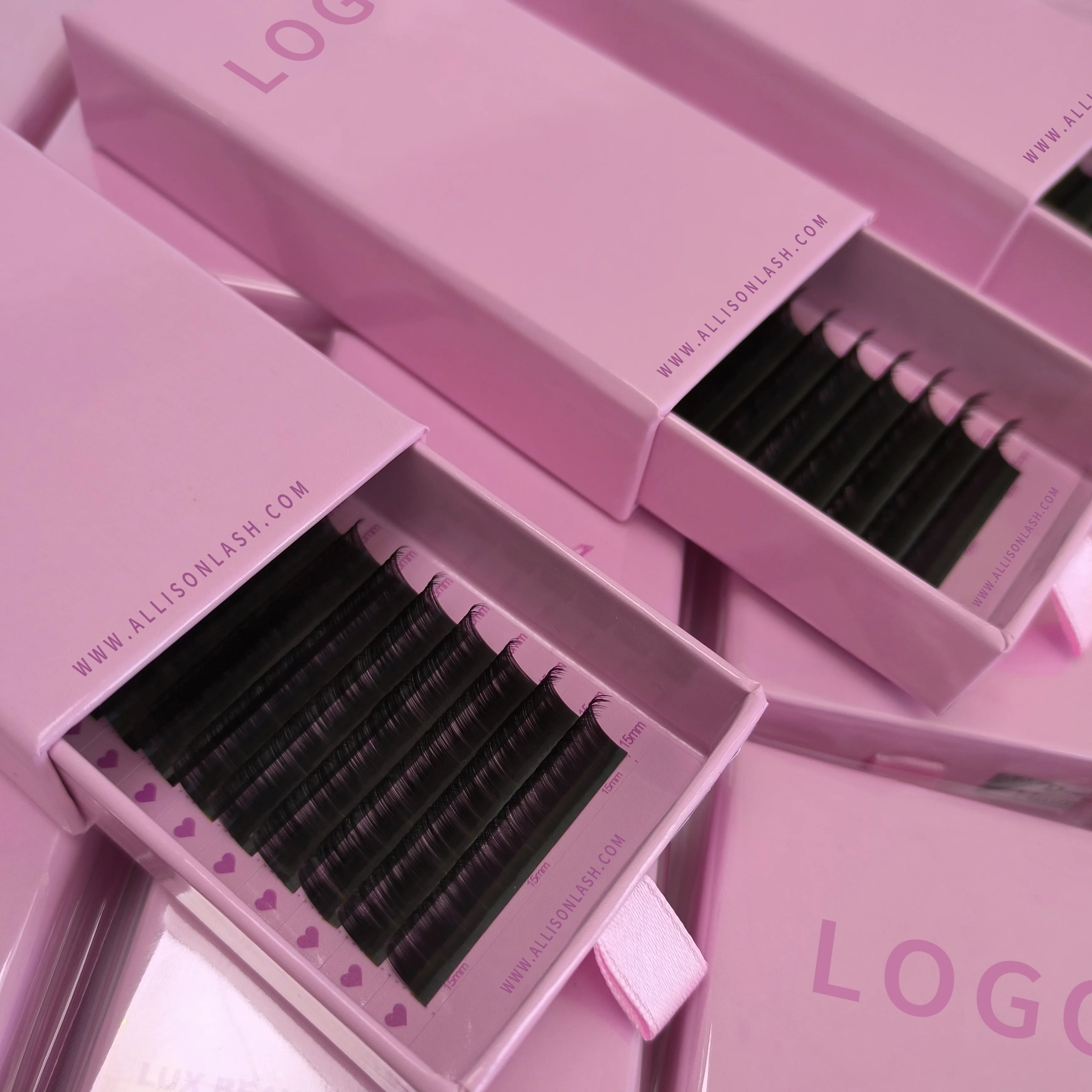 Wholesale 16 Rows 0.03 0.05 0.07mm Matte Black Soft Lash Extension Private Label Eyelash