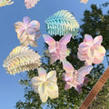 Wholesale Colorful Butterfly Hair Claw Frangipani Flower Hair Claw Fashion Large Pink Sweet Gradient Claw Clips for Women