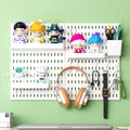 Heavy-Duty Punch-Free Plastic Pegboard Shelf for Kitchen Bedroom Study Bathroom-Wall Storage Hanging Peg Board Combination