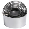 Best Selling Stainless Steel Baking Tool 5pcs Round Shape Biscuits Mold Circle Pastry Cookie Cutter Set