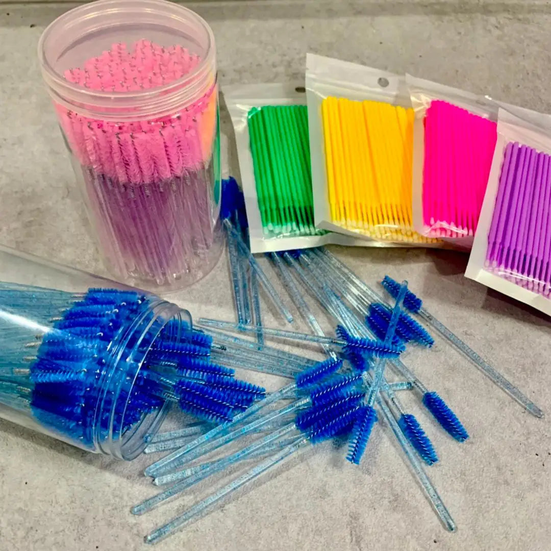 VEYES Inc Disposable Plastic Micro Brush Tip Applicators for Eye Lash Extension and Makeup