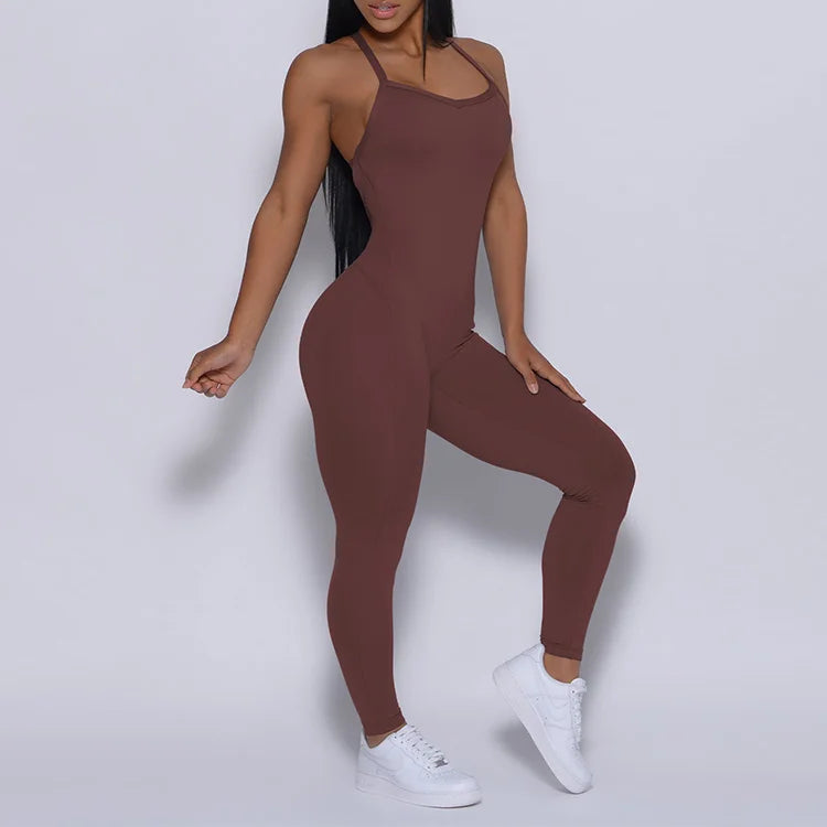 New Gym Sports Plus Size One-Piece Quick-Drying Activewear Womens Bodysuit Yoga Set