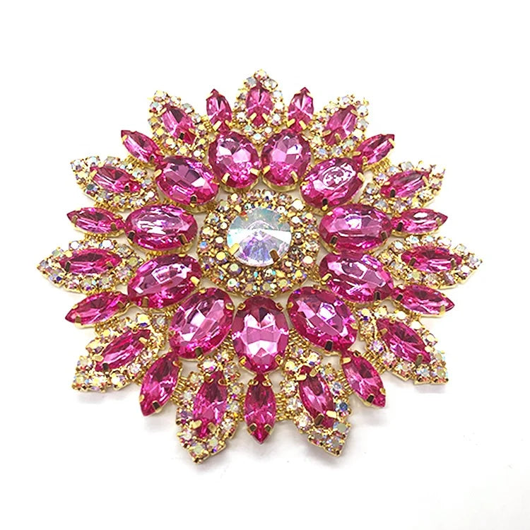 Fucun Jewelry Elegant Brooches Muslim Islamic Women Hijab Pins Scarf Brooches Made With Crystal