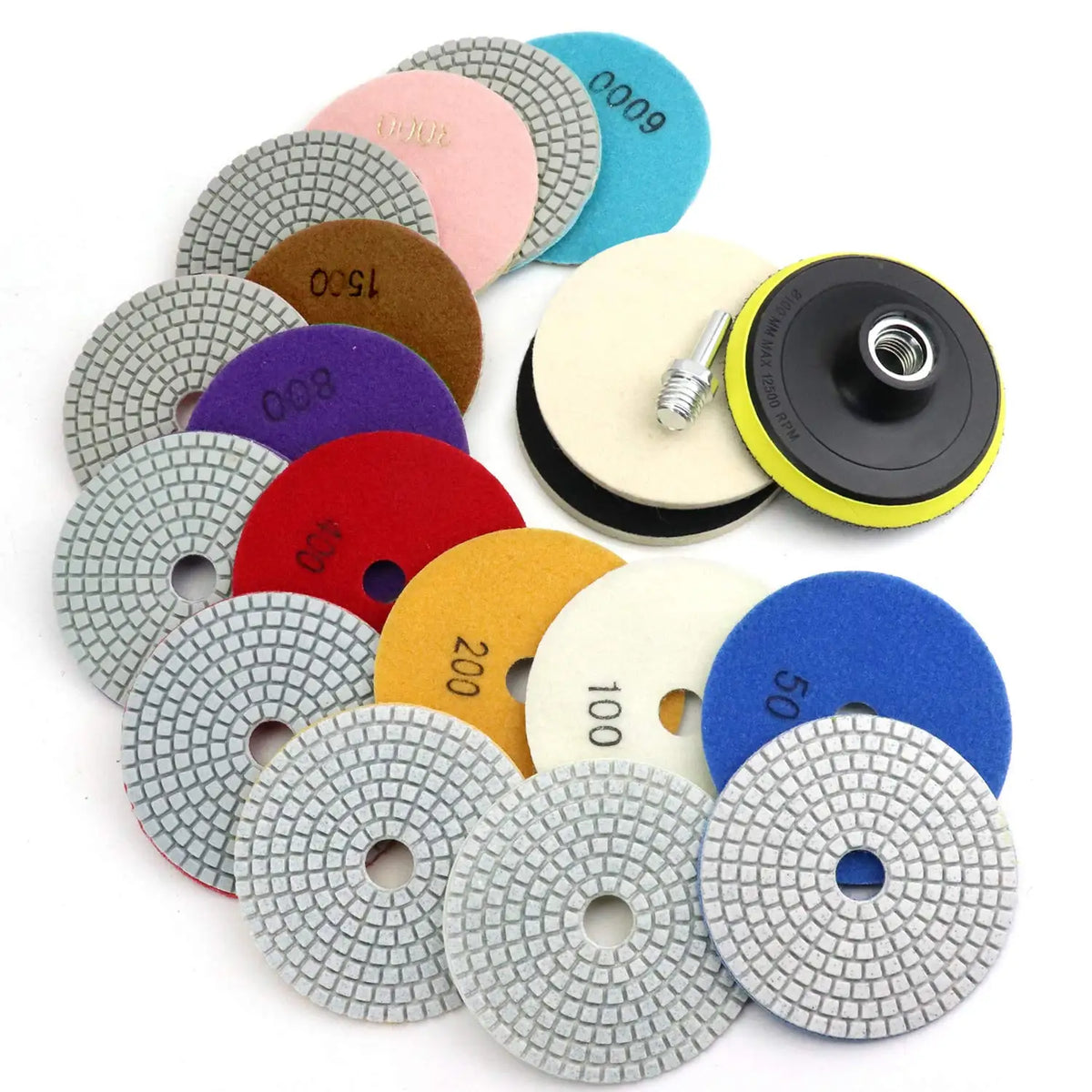 ZY Abrasives 5 Inch 125mm Professional Medium Abrasive Fine Polishing Disc Buffing Pads Rotary Machine OEM Sponge 3 Years