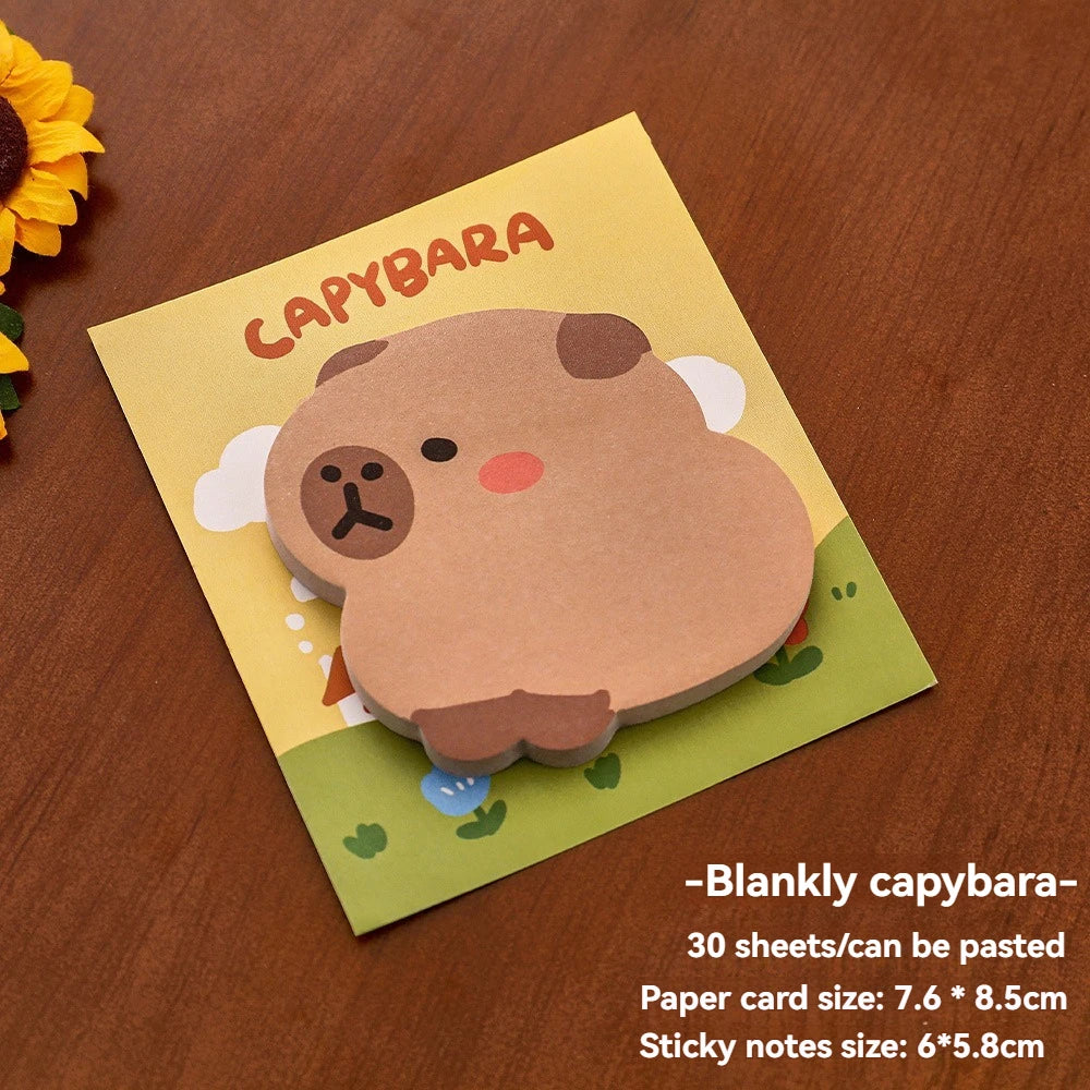Cartoon Water Dolphin Shaped Self-Adhesive Note Book Cute Paper Capybara Prizes Small Gift Idea