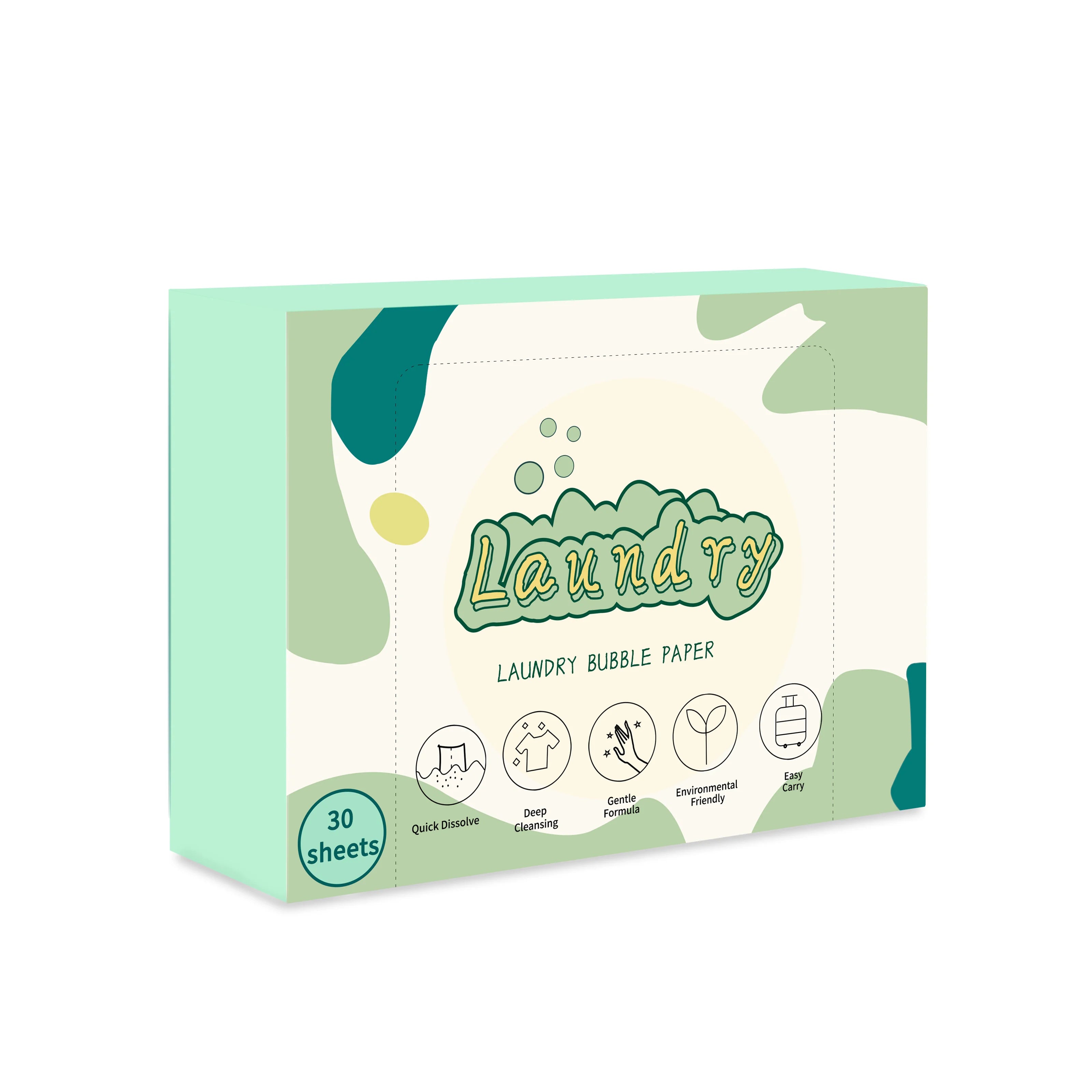 Travel Size Fresh Linen Concentrated Laundry Washing Strip Sheet Eco Laundry Detergent Sheets for White Clothing