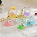 Floating Liquid Panda Keychain Cute Series Acrylic Animal Pendant