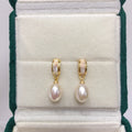 Wholesale Sea Shell Pearl Drop Earrings Natural Freshwater Pearl Earrings for Women