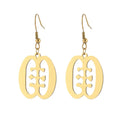 New Fashion Custom Gold Plated Gye Nyame Pendant Earring Symbols West African Design Drop Dangle Africa Earrings