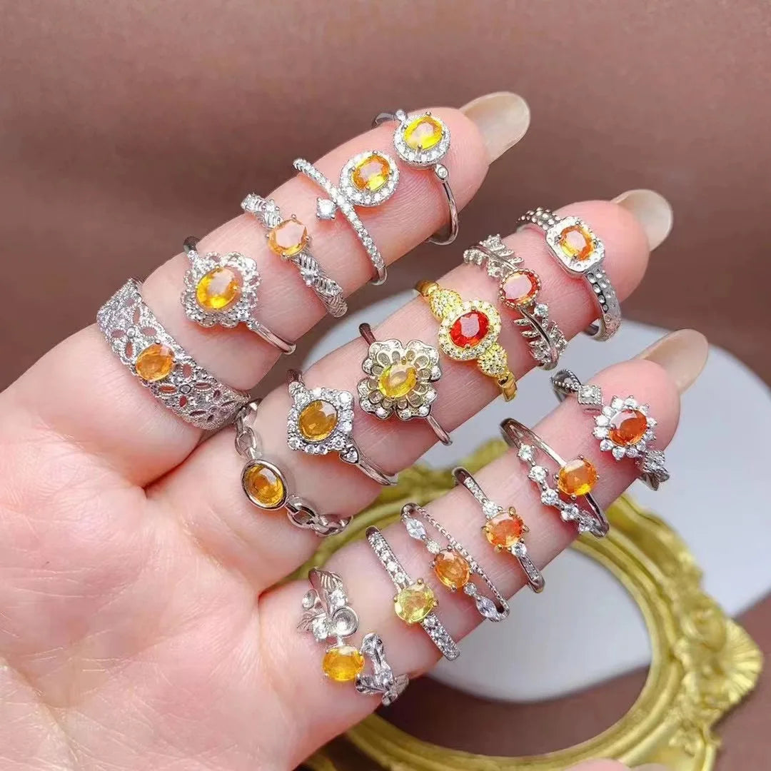 Factory Wholesale Classic 925 Sterling Silver Oval Cut Natural Sapphire Gemstone Waterproof Wedding Party Engagement Rings for