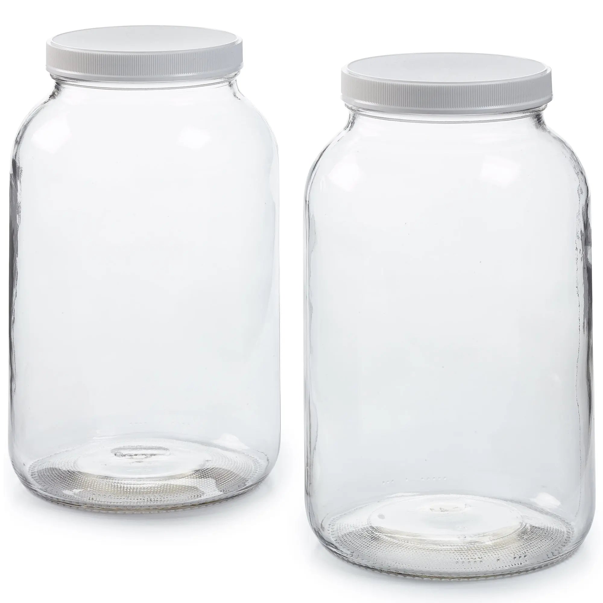 Hot Selling 1 Gallon Large Glass Jar Set Wide Mouth White Plastic Lid Traditional Machine Wash Safe BPA Free for Food Storage